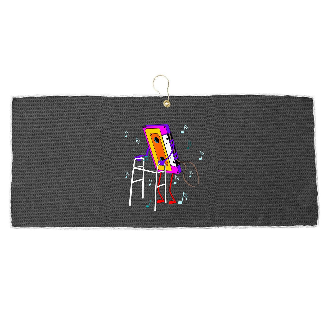 Cassette Tape Retro Vintage 70s 80s 90s Music Large Microfiber Waffle Golf Towel