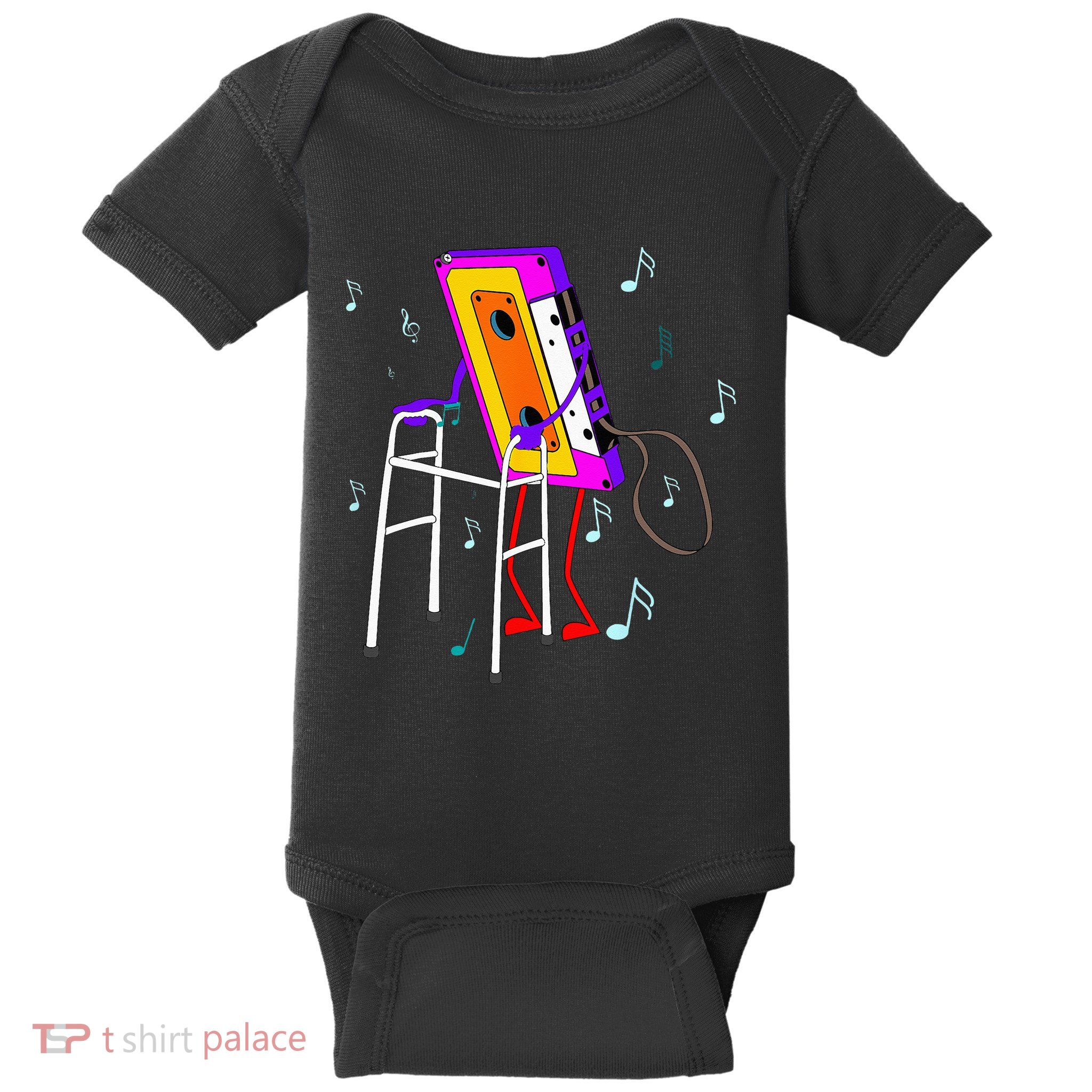 Cassette Tape Retro Vintage 70s 80s 90s Music Baby Bodysuit