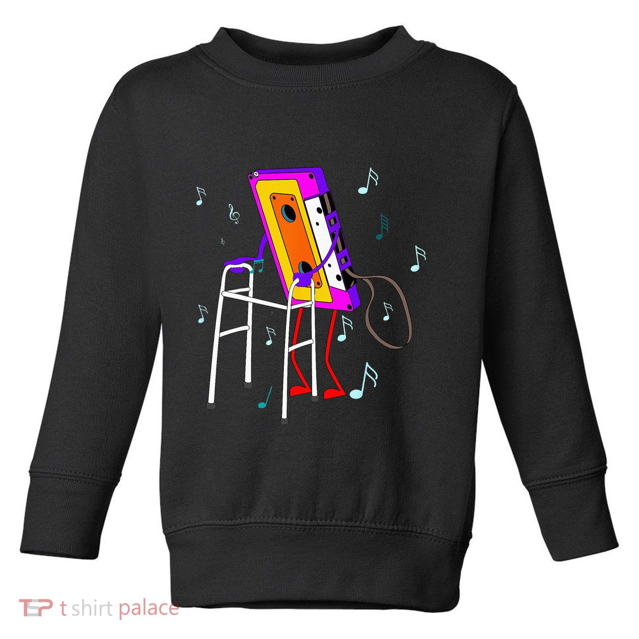 Cassette Tape Retro Vintage 70s 80s 90s Music Toddler Sweatshirt