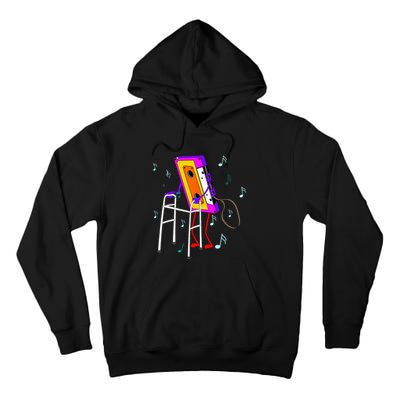 Cassette Tape Retro Vintage 70s 80s 90s Music Tall Hoodie