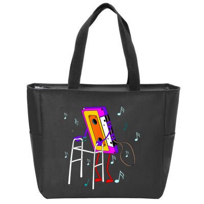 Cassette Tape Retro Vintage 70s 80s 90s Music Zip Tote Bag