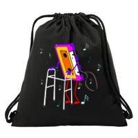 Cassette Tape Retro Vintage 70S 80S 90S Music Drawstring Bag