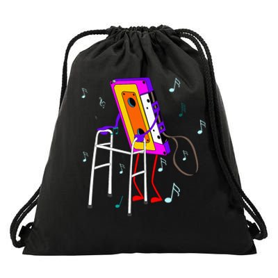 Cassette Tape Retro Vintage 70S 80S 90S Music Drawstring Bag