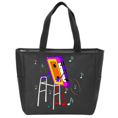 Cassette Tape Retro Vintage 70S 80S 90S Music Zip Tote Bag