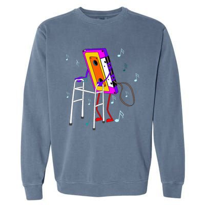 Cassette Tape Retro Vintage 70S 80S 90S Music Garment-Dyed Sweatshirt