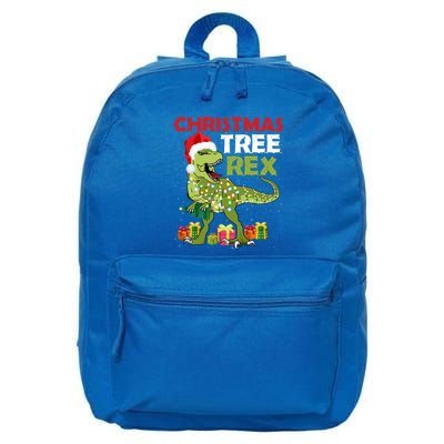 Christmas Tree Rex Trex Dinosaur Cool Gift 16 in Basic Backpack
