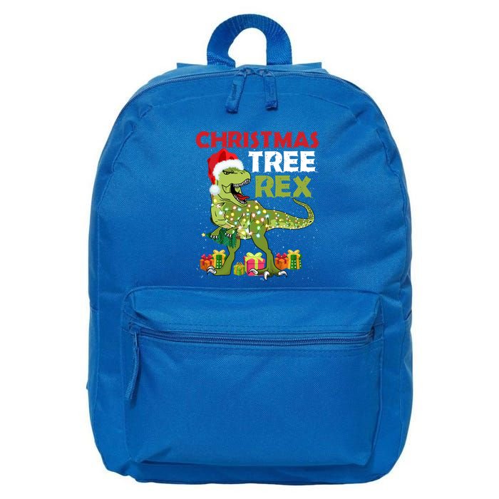 Christmas Tree Rex Trex Dinosaur Cool Gift 16 in Basic Backpack