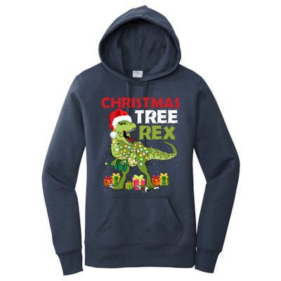 Christmas Tree Rex Trex Dinosaur Cool Gift Women's Pullover Hoodie