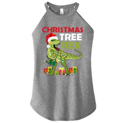 Christmas Tree Rex Trex Dinosaur Cool Gift Women's Perfect Tri Rocker Tank