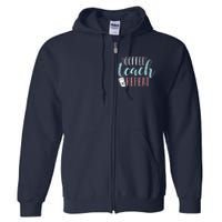 Coffee Teach Repeat - Cute Coffee Lover Teacher Quote Full Zip Hoodie