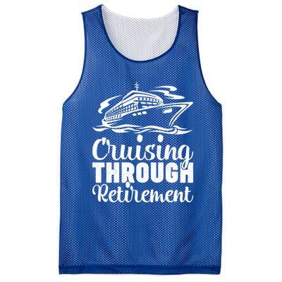 Cruising Through Retiret Cruise Cute Gift Mesh Reversible Basketball Jersey Tank