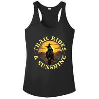 Country Trail Rides And Sunshine Horse Riding Cowgirl Ladies PosiCharge Competitor Racerback Tank