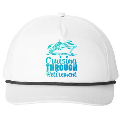 Cruising Through Retiret Cruise Cute Gift Snapback Five-Panel Rope Hat