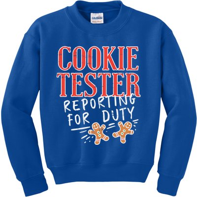 Cookie Tester Reporting Duty Funny Christmas Xmas Gift Cool Gift Kids Sweatshirt