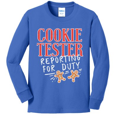 Cookie Tester Reporting Duty Funny Christmas Xmas Gift Cool Gift Kids Long Sleeve Shirt