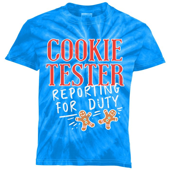 Cookie Tester Reporting Duty Funny Christmas Xmas Gift Cool Gift Kids Tie-Dye T-Shirt