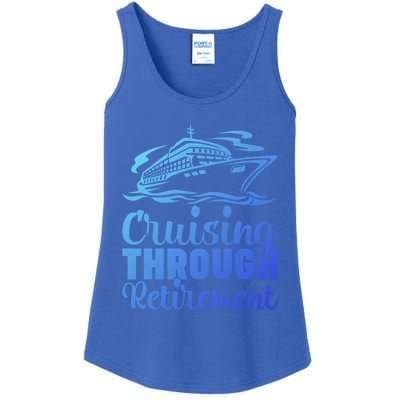 Cruising Through Retiret Cruise Cute Gift Ladies Essential Tank