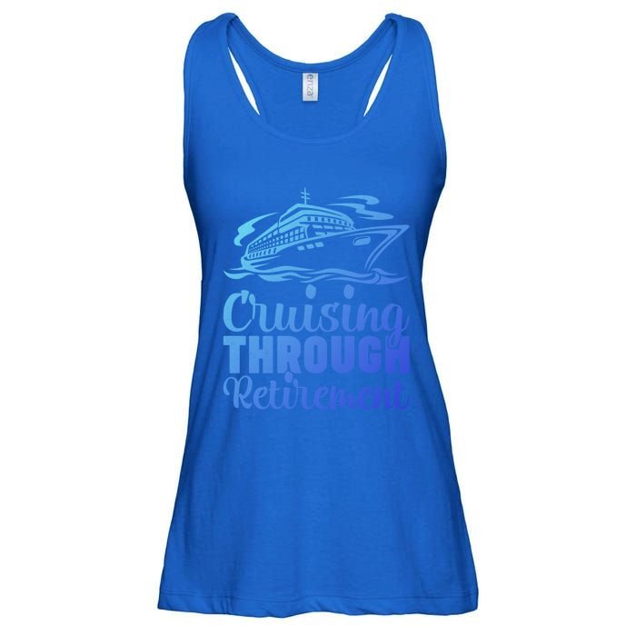 Cruising Through Retiret Cruise Cute Gift Ladies Essential Flowy Tank