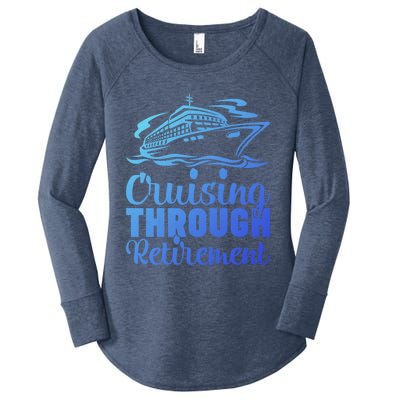 Cruising Through Retiret Cruise Cute Gift Women's Perfect Tri Tunic Long Sleeve Shirt