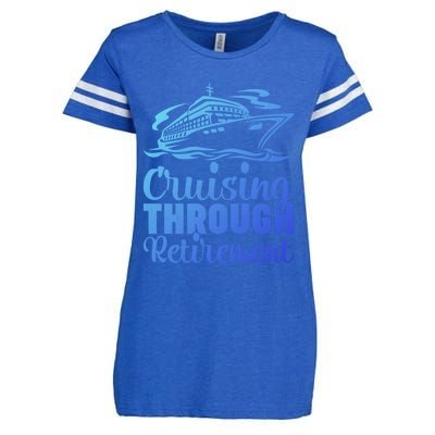 Cruising Through Retiret Cruise Cute Gift Enza Ladies Jersey Football T-Shirt