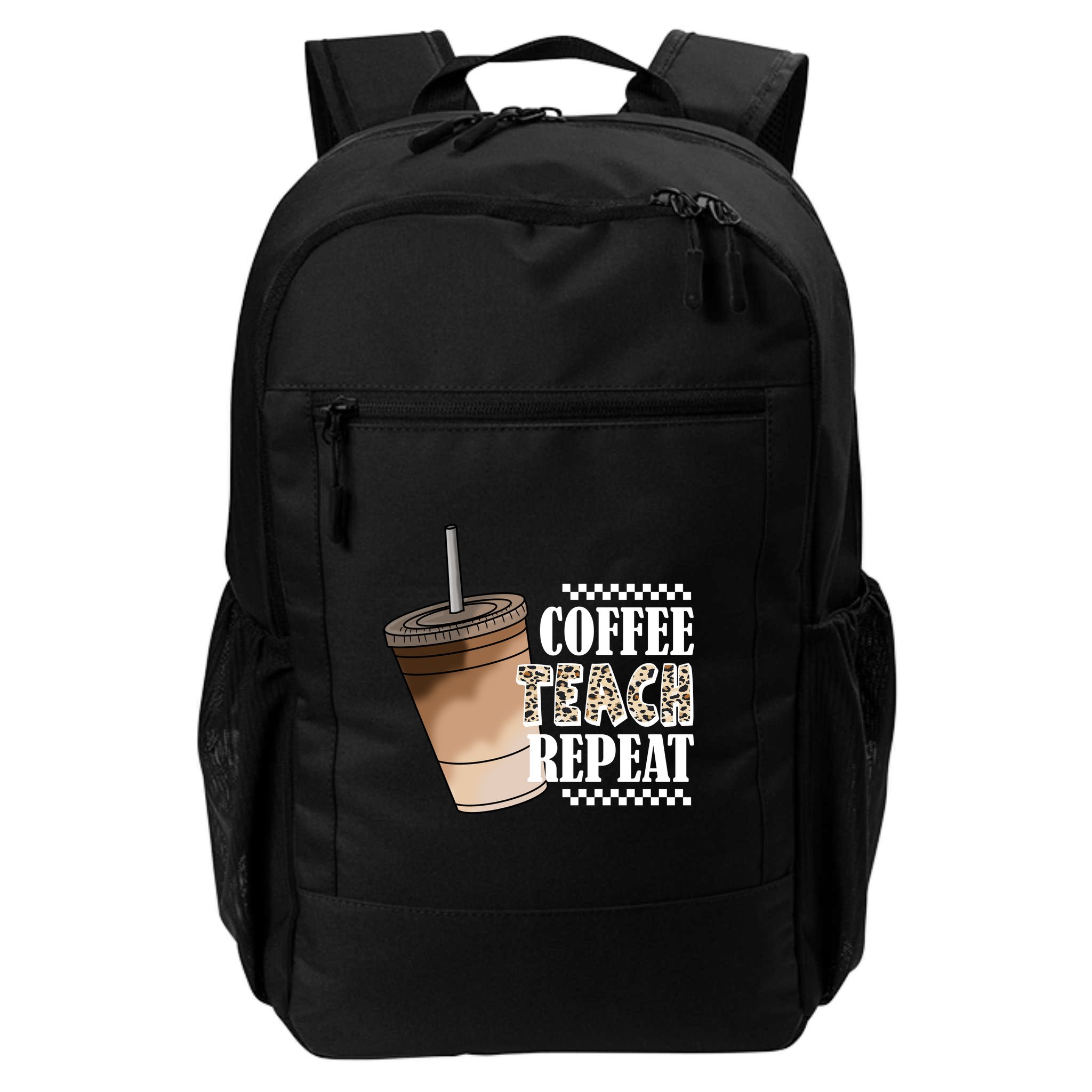 Coffee Teach Repeat Cute Teacher Gift Backpack