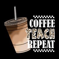 Coffee Teach Repeat Cute Teacher Gift 16 in Basic Backpack