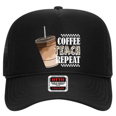 Coffee Teach Repeat Cute Teacher Gift Trucker Hat