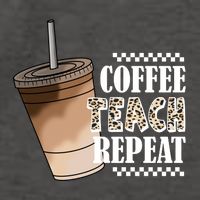 Coffee Teach Repeat Cute Teacher Gift Vector Backpack