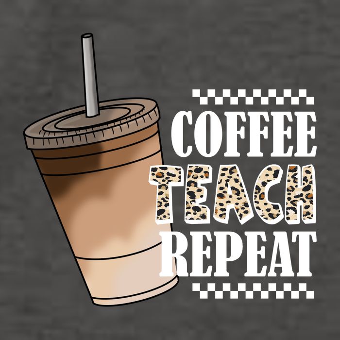 Coffee Teach Repeat Cute Teacher Gift Vector Backpack