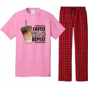 Coffee Teach Repeat Cute Teacher Gift Pajama Set