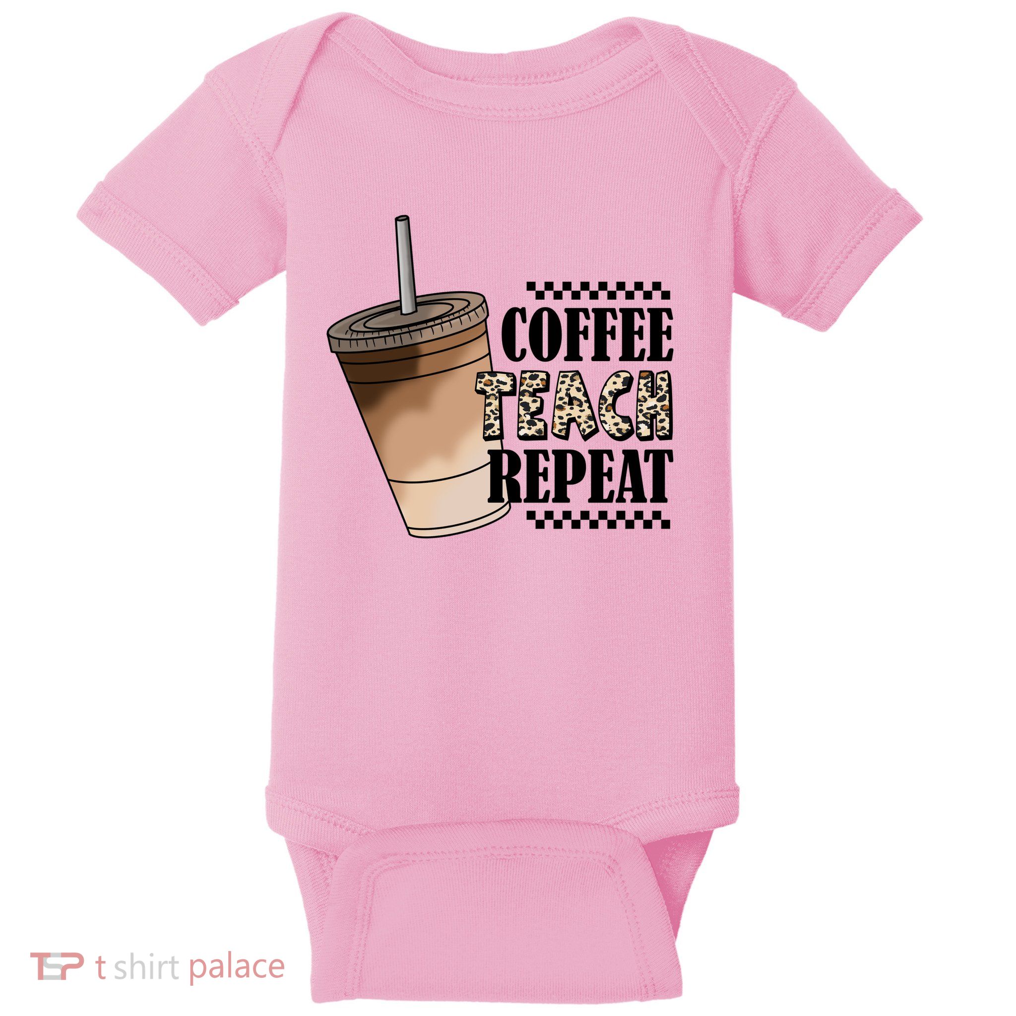 Coffee Teach Repeat Cute Teacher Gift Baby Bodysuit