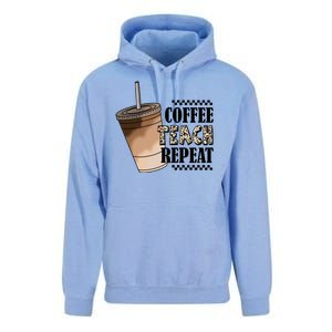 Coffee Teach Repeat Cute Teacher Gift Unisex Surf Hoodie