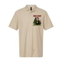 Christmas Tree Raccoon Santa Coffee Sorta Merry Feral 2024 Softstyle Adult Sport Polo