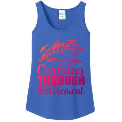 Cruising Through Retiret Cruise Cute Gift Ladies Essential Tank