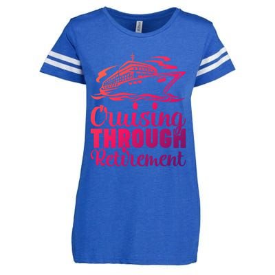 Cruising Through Retiret Cruise Cute Gift Enza Ladies Jersey Football T-Shirt