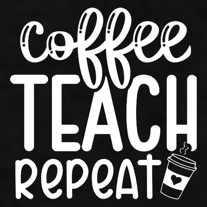 Coffee Teach Repeat Ladies PosiCharge Tri-Blend Wicking Tank