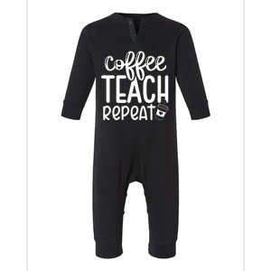 Coffee Teach Repeat Infant Fleece One Piece