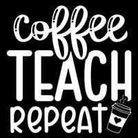 Coffee Teach Repeat 7-Panel Snapback Hat