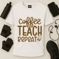Coffee Teach Repeat Performance Shirt