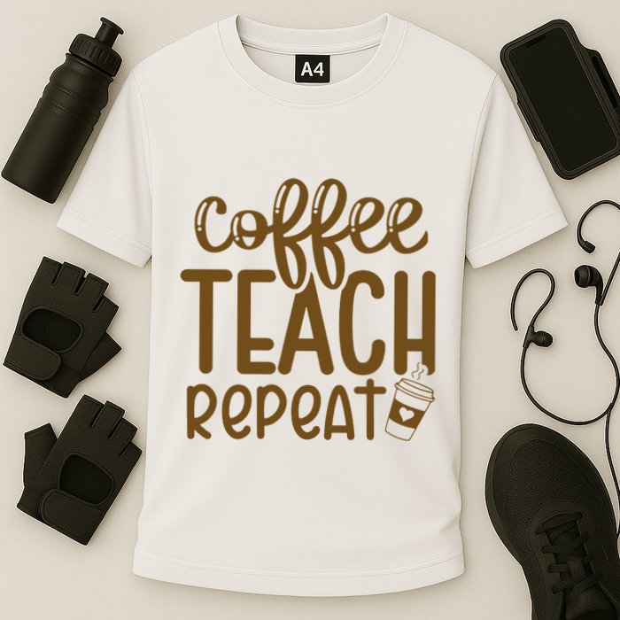 Coffee Teach Repeat Performance Shirt