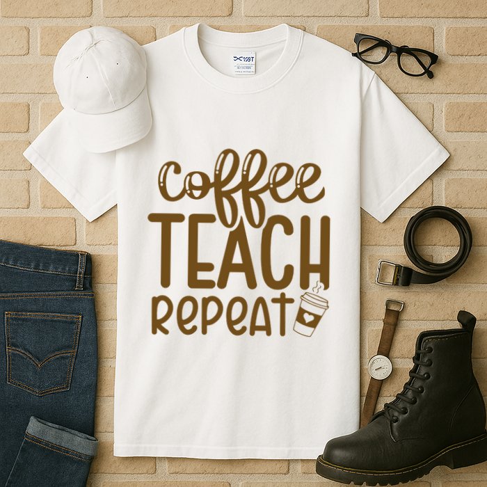 Coffee Teach Repeat Tall T-Shirt