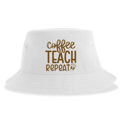 Coffee Teach Repeat Sustainable Bucket Hat