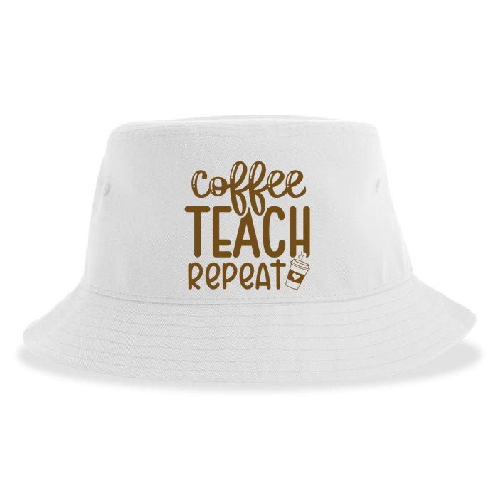 Coffee Teach Repeat Sustainable Bucket Hat