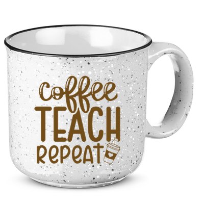 Coffee Teach Repeat 15oz Campfire Ceramic Mug