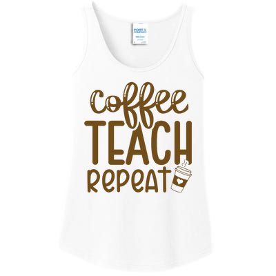 Coffee Teach Repeat Ladies Essential Tank