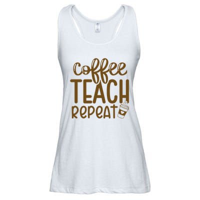 Coffee Teach Repeat Ladies Essential Flowy Tank