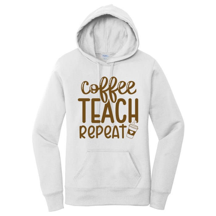 Coffee Teach Repeat Women's Pullover Hoodie