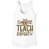 Coffee Teach Repeat Ladies PosiCharge Competitor Racerback Tank