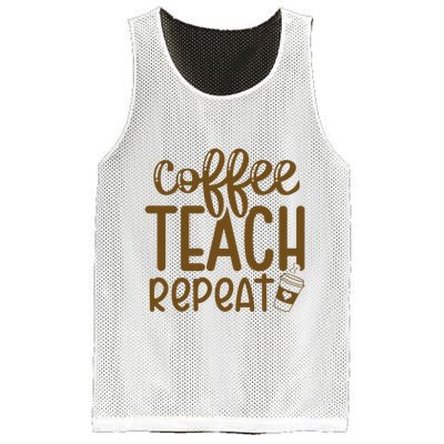 Coffee Teach Repeat Mesh Reversible Basketball Jersey Tank