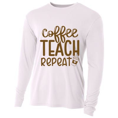 Coffee Teach Repeat Cooling Performance Long Sleeve Crew